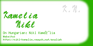 kamelia nikl business card